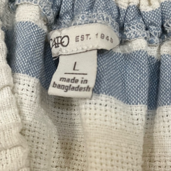 Cato’s•Light Blue|White Striped Top - Picture 2 of 6